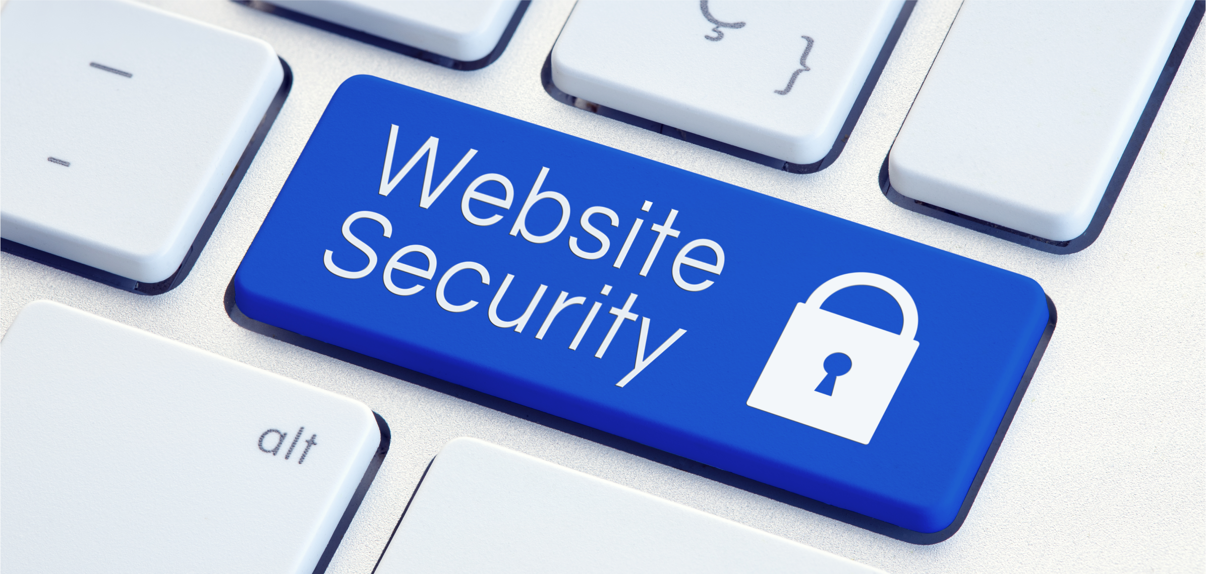 A picture of a key saying "Website Security".